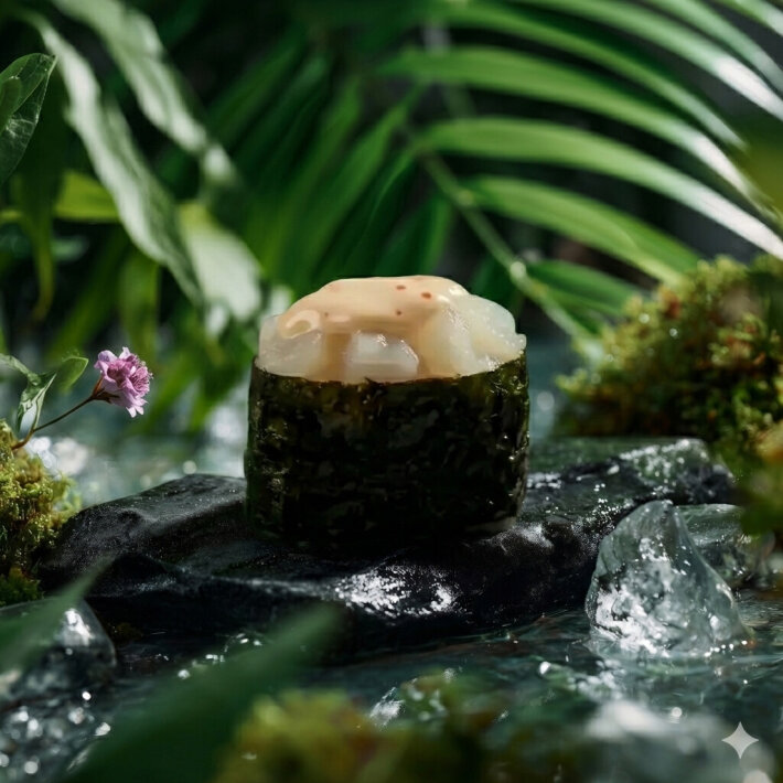 Гункан с окунем