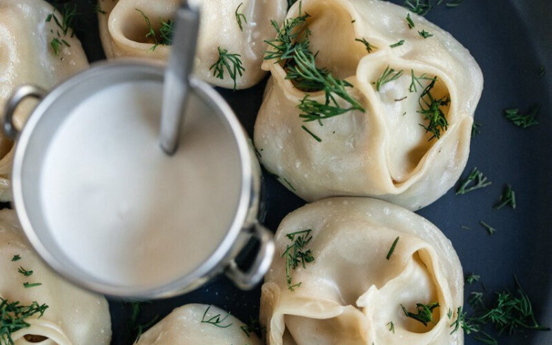 Манты с говядиной и тыквой