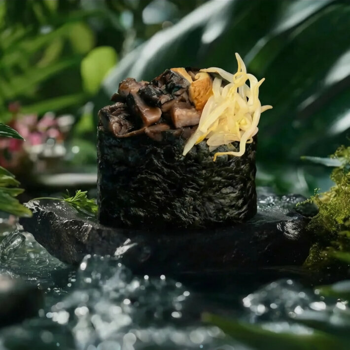 Гункан с шиитаке