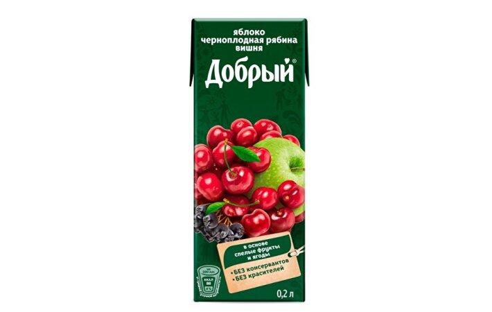 Нектар «Добрый» вишня, яблоко, черноплодная рябина