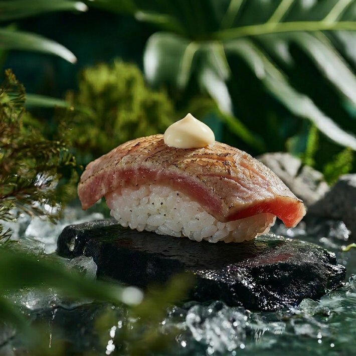 Нигири с опаленным тунцом