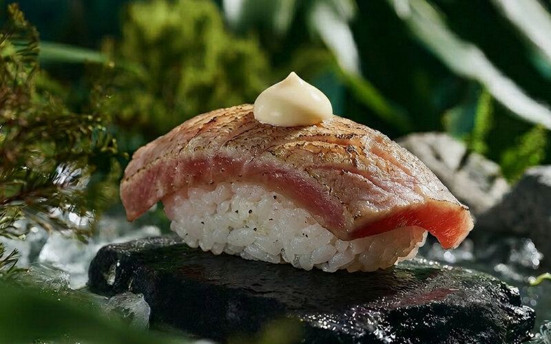 Нигири с опаленным тунцом