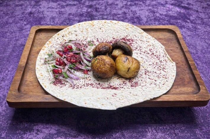 Шампиньоны на мангале