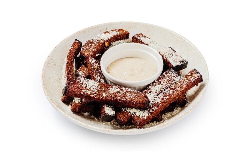 Гренки с балтийским соусом