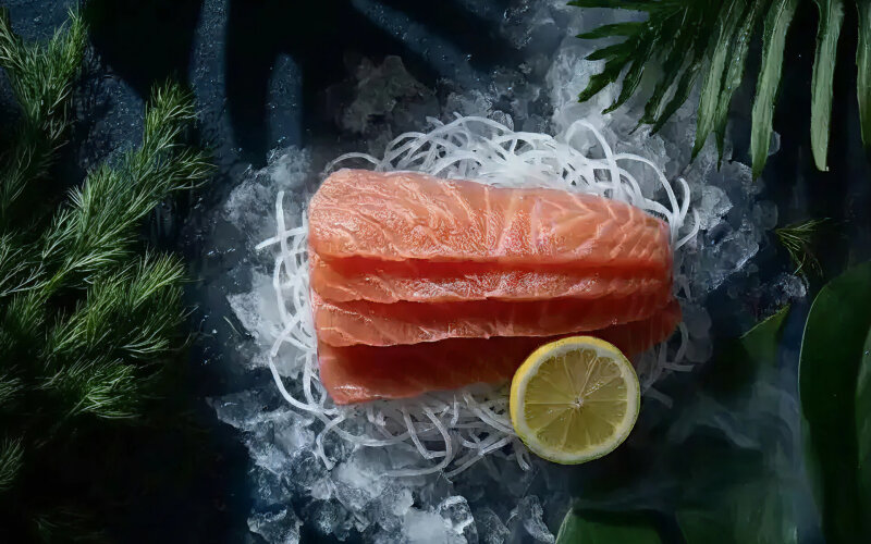 Сашими с лососем