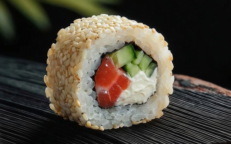 Ролл «Филадельфия в кунжуте»