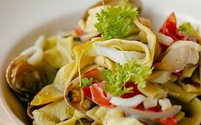 Паста «Тальятелле» с морепродуктами