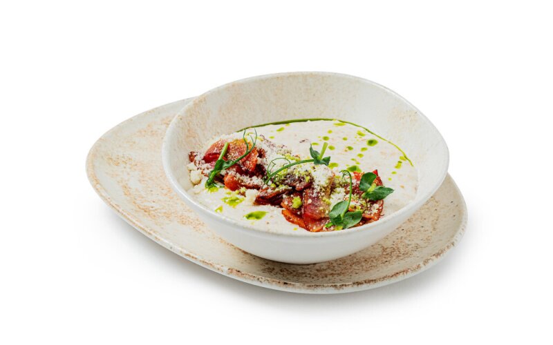 Овсяная каша с беконом