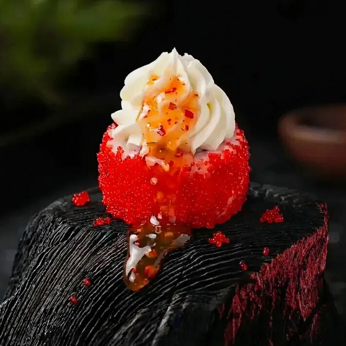 Ролл с лососем и манго