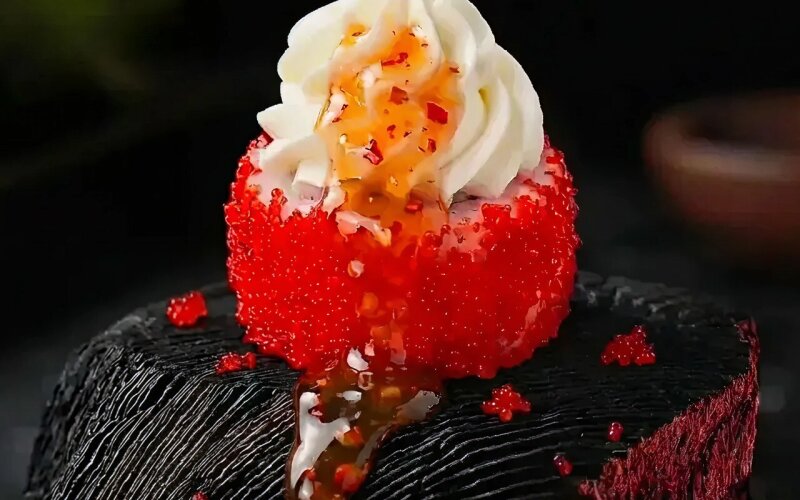 Ролл с лососем и манго