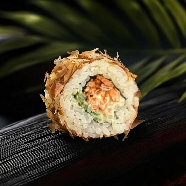 Ролл «Бонито с жаренным лососем»