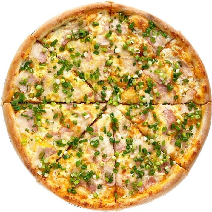 Пицца «С зеленым луком и яйцом»