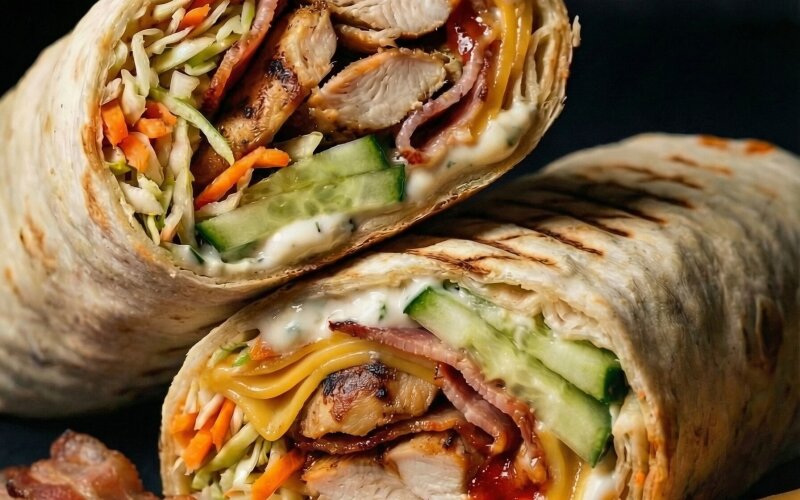 Шаурма с беконом и сыром