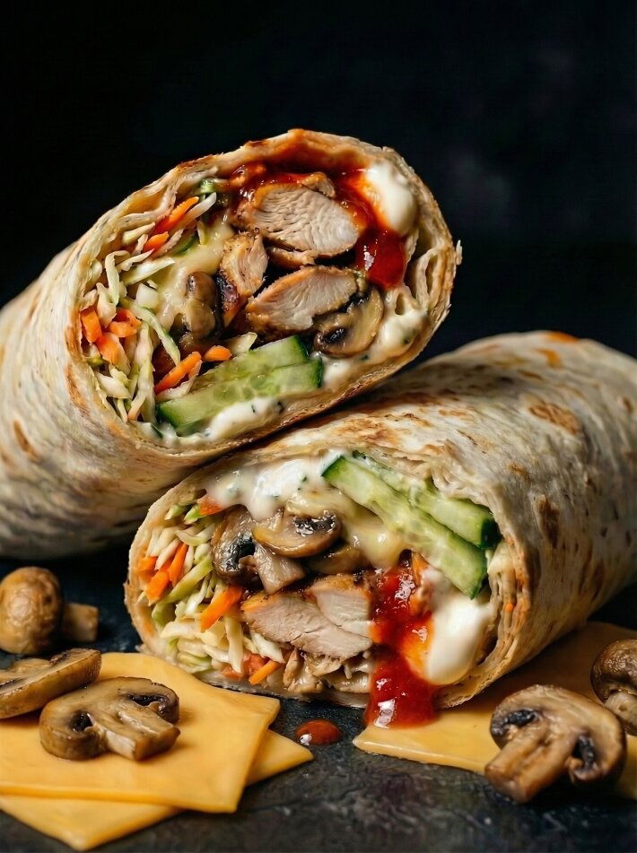 Шаурма «Классическая» с грибами и сыром