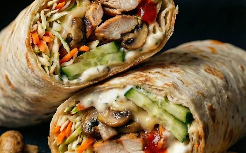 Шаурма «Классическая» с грибами и сыром