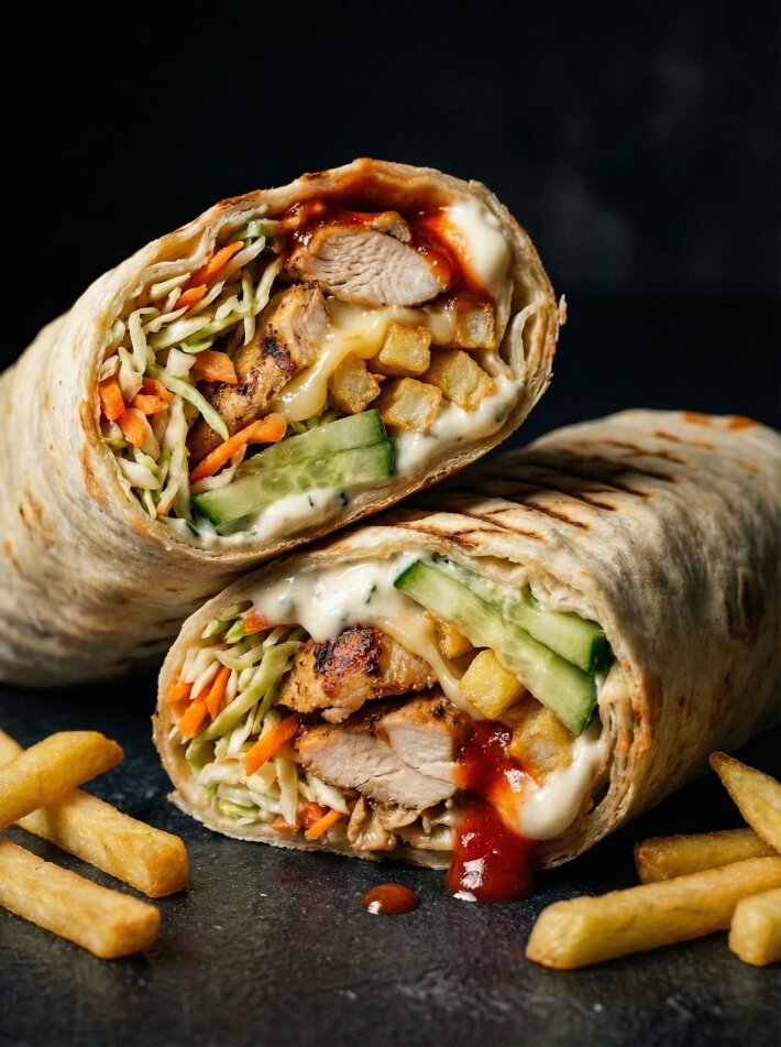 Шаурма «Классическая» с фри и сыром