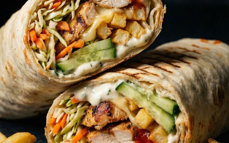 Шаурма «Классическая» с фри и сыром