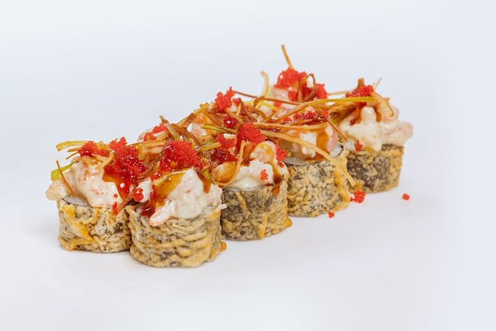 Темпура с креветкой и соусом васаби