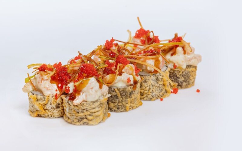 Темпура с креветкой и соусом васаби