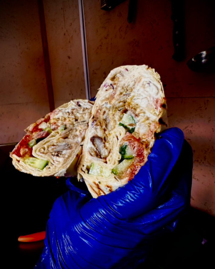 Шаурма «Сырная» с говядиной