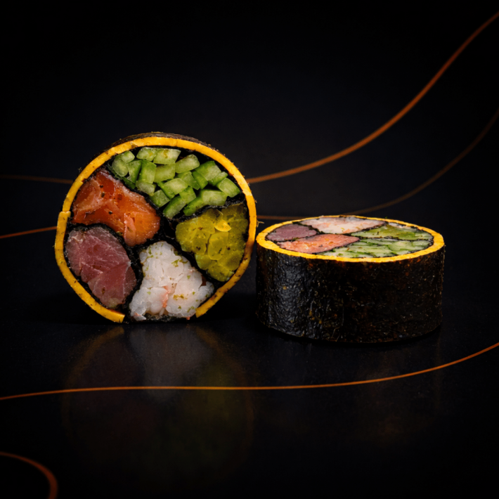 Кето ролл(лосось, тунец, креветка) в сыре