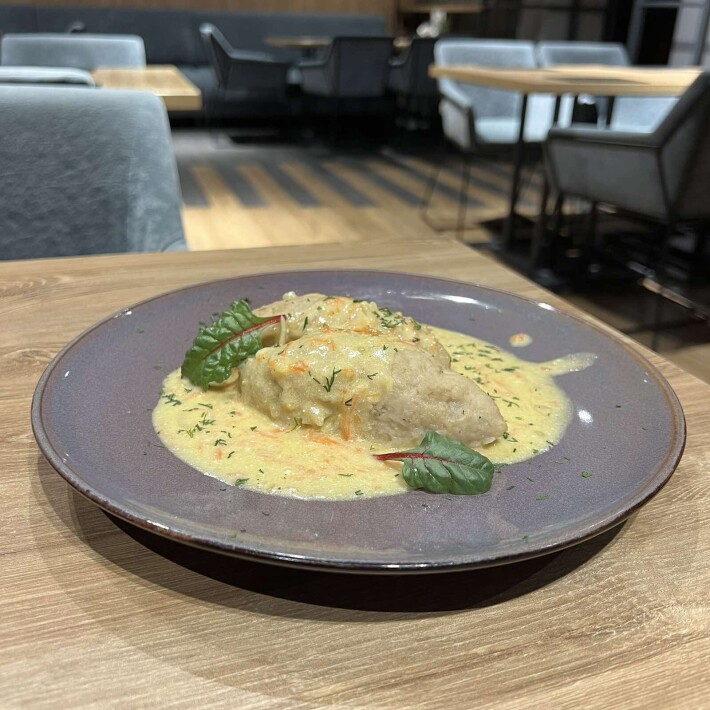 Колбаски по-слуцки с горчицей