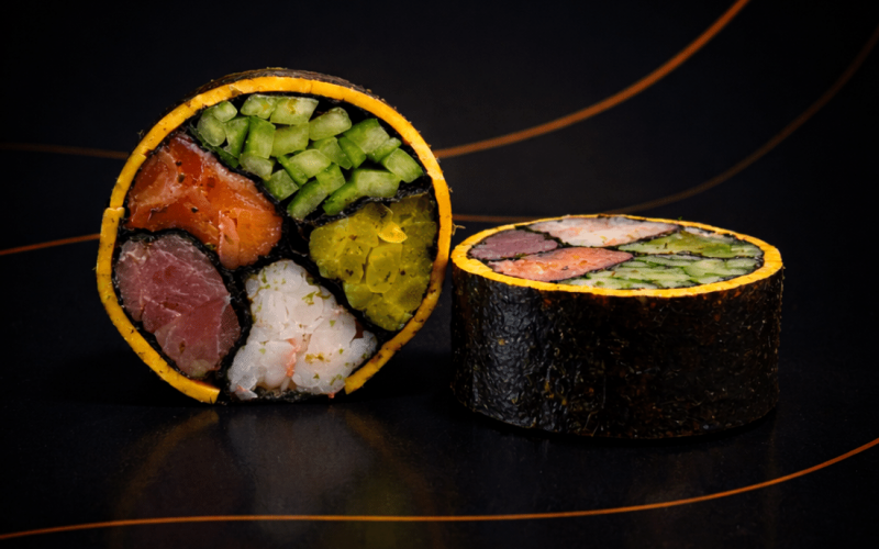 Кето ролл(лосось, тунец, креветка) в сыре