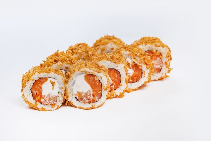 С лососем и криспи луком