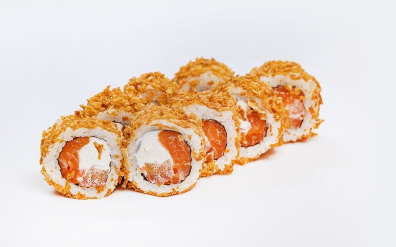 С лососем и криспи луком