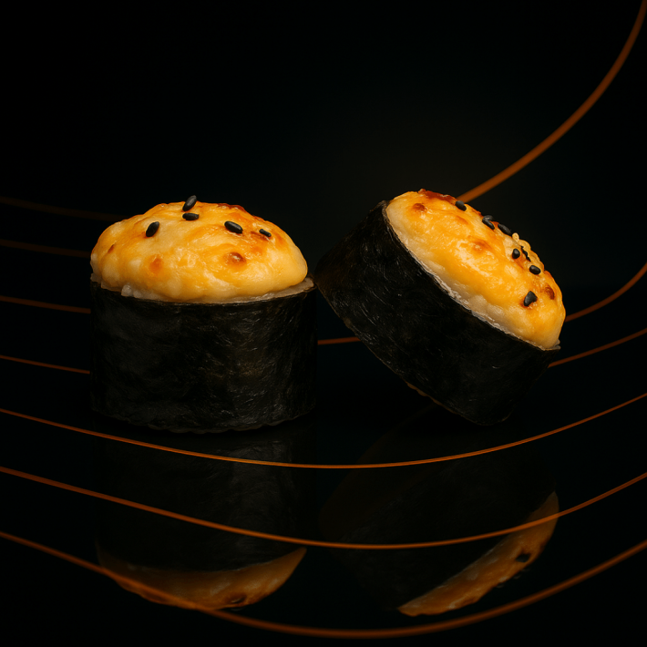 Запеченный ролл с лососем