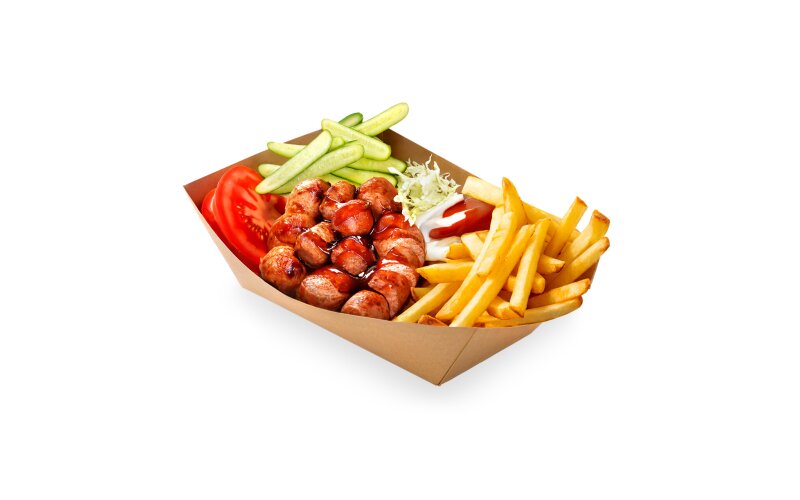 Кебаб-бокс с колбасками