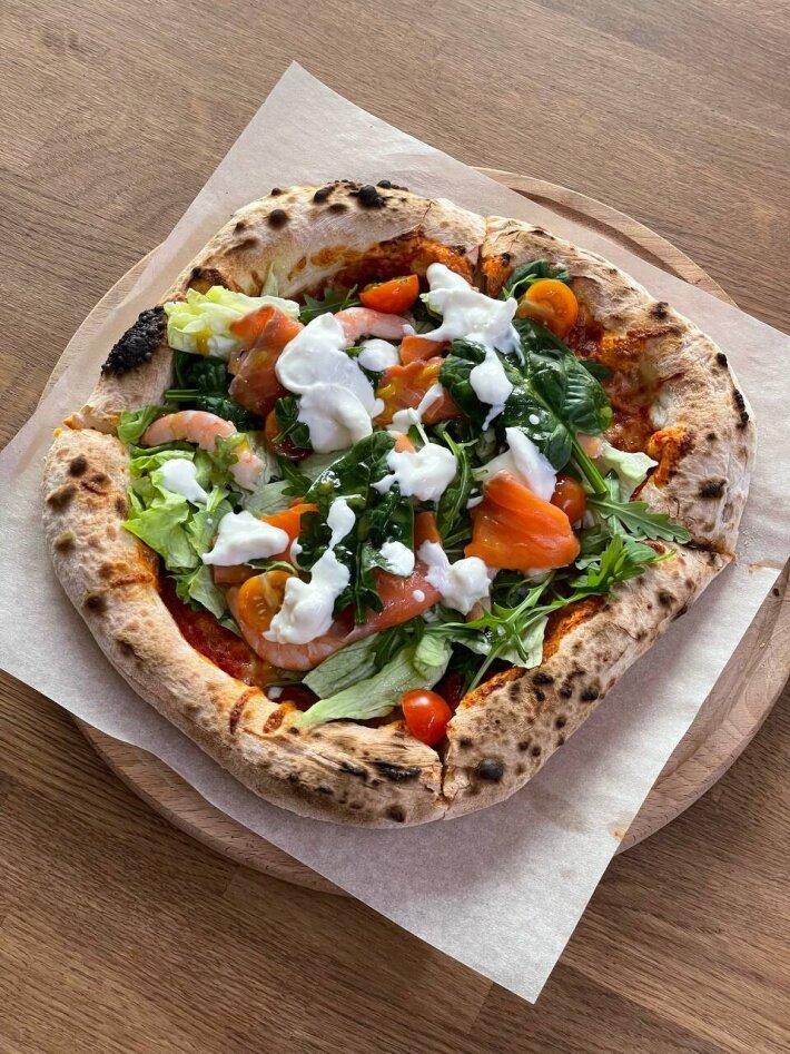 Пицца с морепродуктами