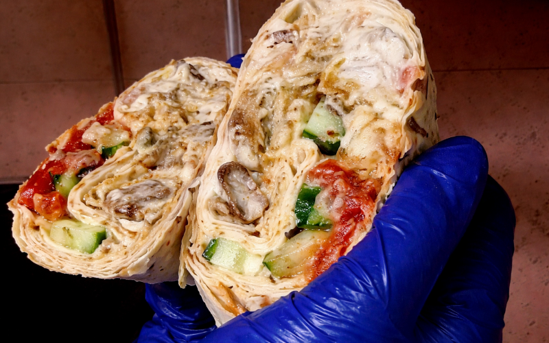 Шаурма «Цезарь с креветками»