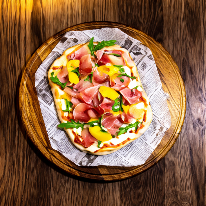 Пинса с вяленым окороком