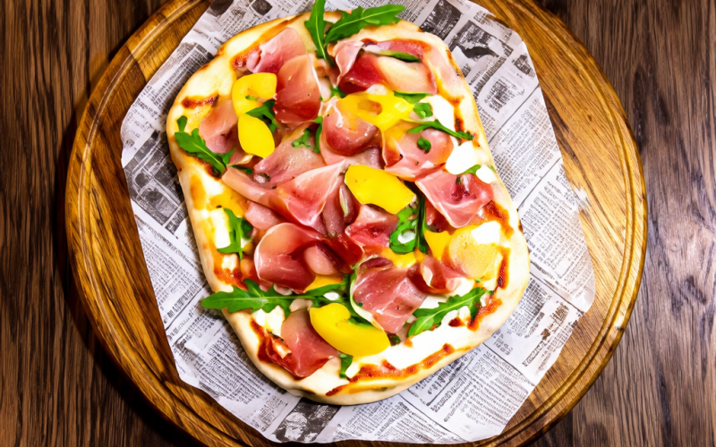 Пинса с вяленым окороком