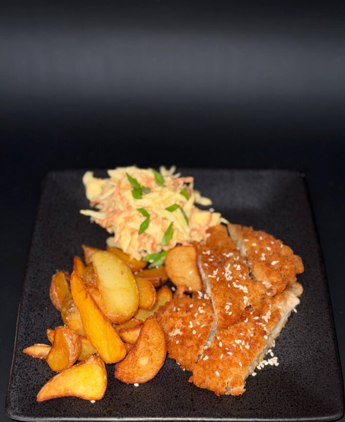 Шницель куриный с картофелем