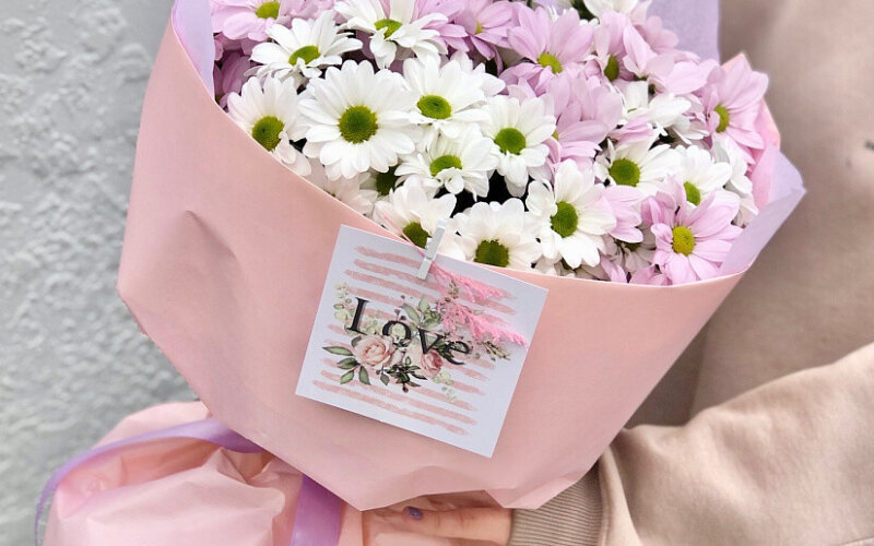 Букет ромашек mix