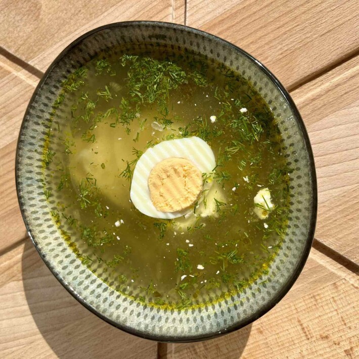 Суп-лапша грибная со сметаной