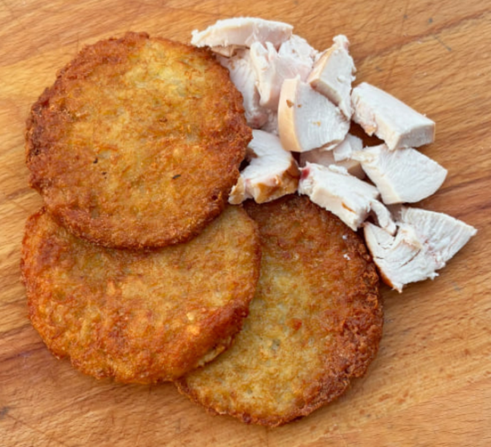 Драники с курицей