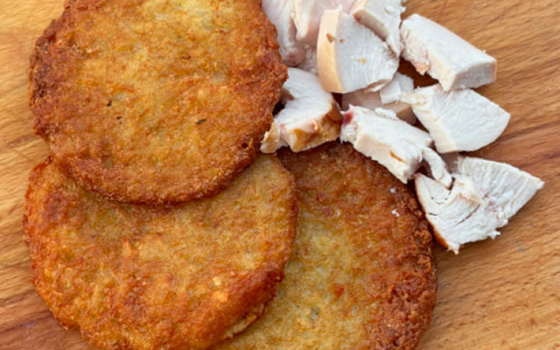 Драники с курицей