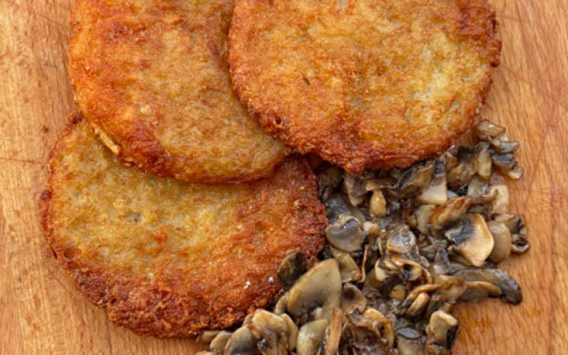 Драники с грибами