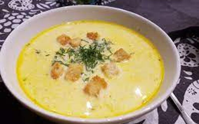 Сырный суп по - французски с сухариками