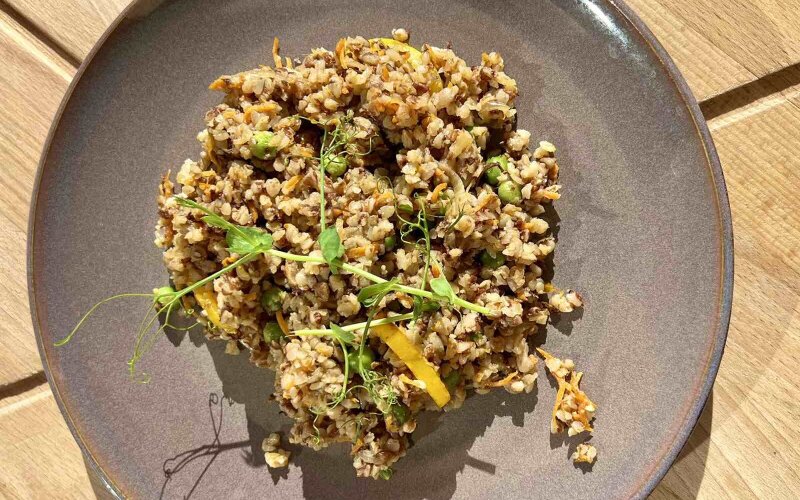 Гречка с грибами и овощами