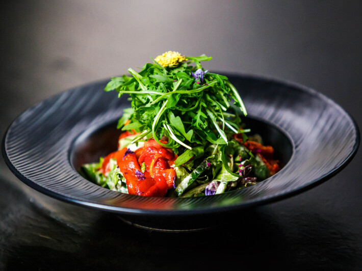 Теплый салат с  соевым соте