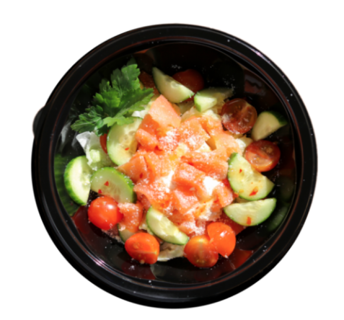 Салат с лососем