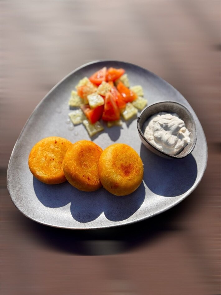 Картофельные пампушки с мясом