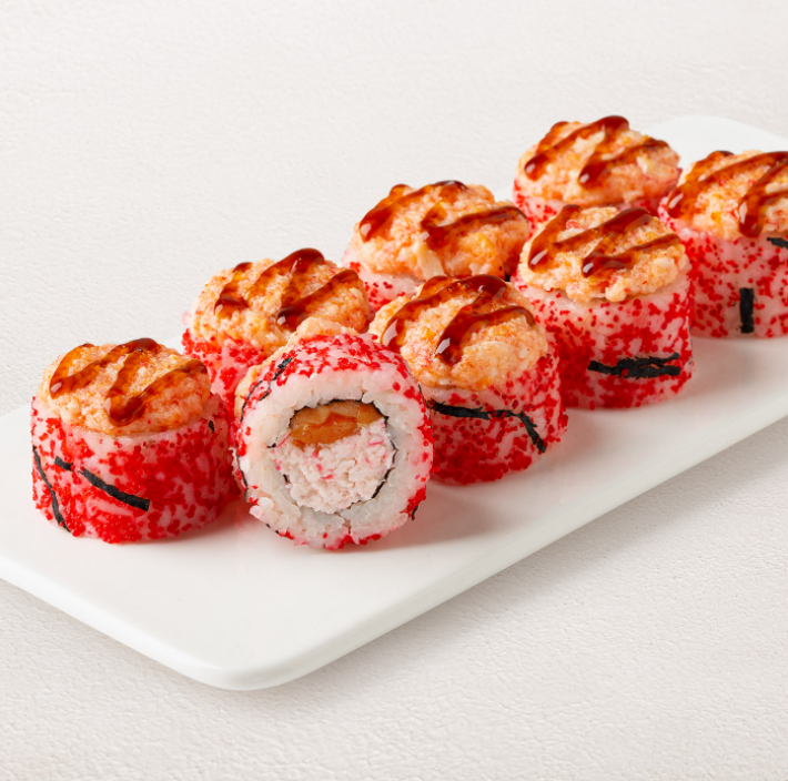 Ролл «Эби краб с лососем»