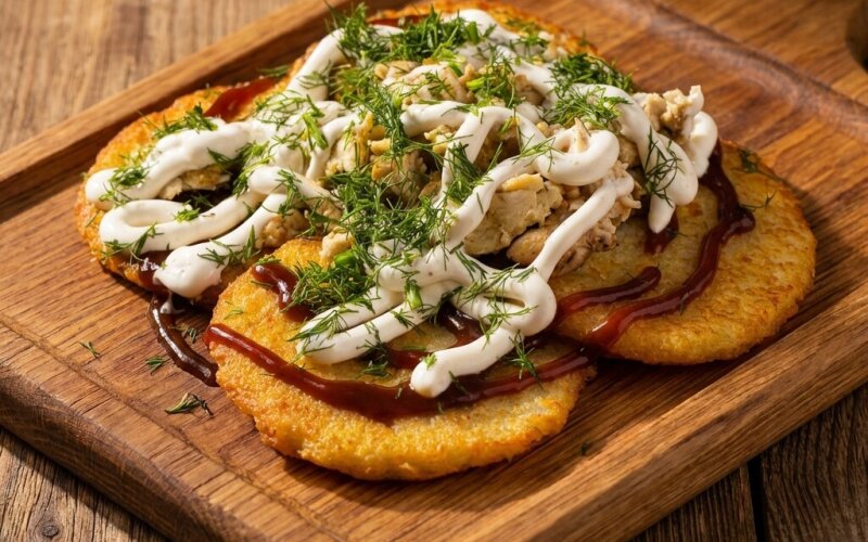 Драники с мясом птицы