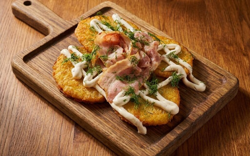 Драники с беконом