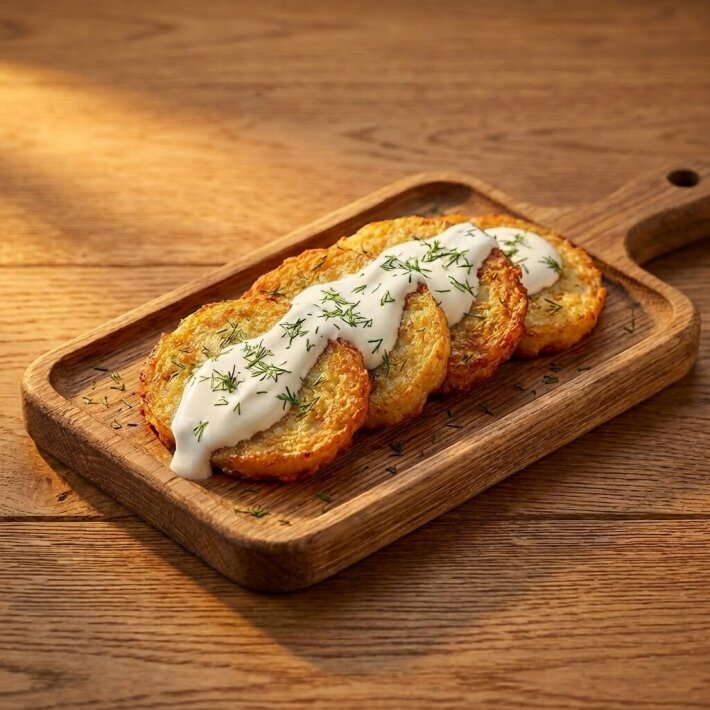 Драники со сметаной